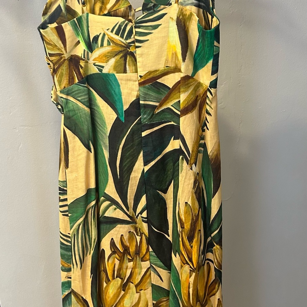FARM Rio Tropical Yellow and Green Midi Dress NWT - Picture 2 of 7